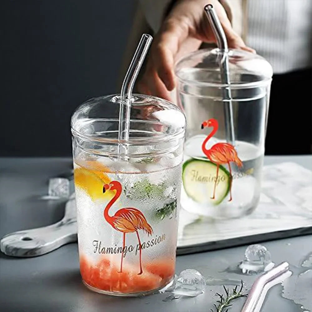 Wiederverwendbare Glasstrohhalme transparent 1 bis 10 Stück