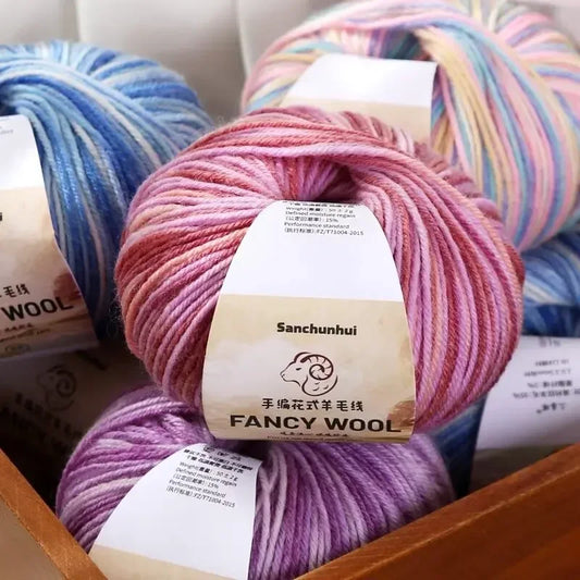 50g Farbverlauf Wolle Acryl Mischgarn zum Stricken Häkeln DIY Schals