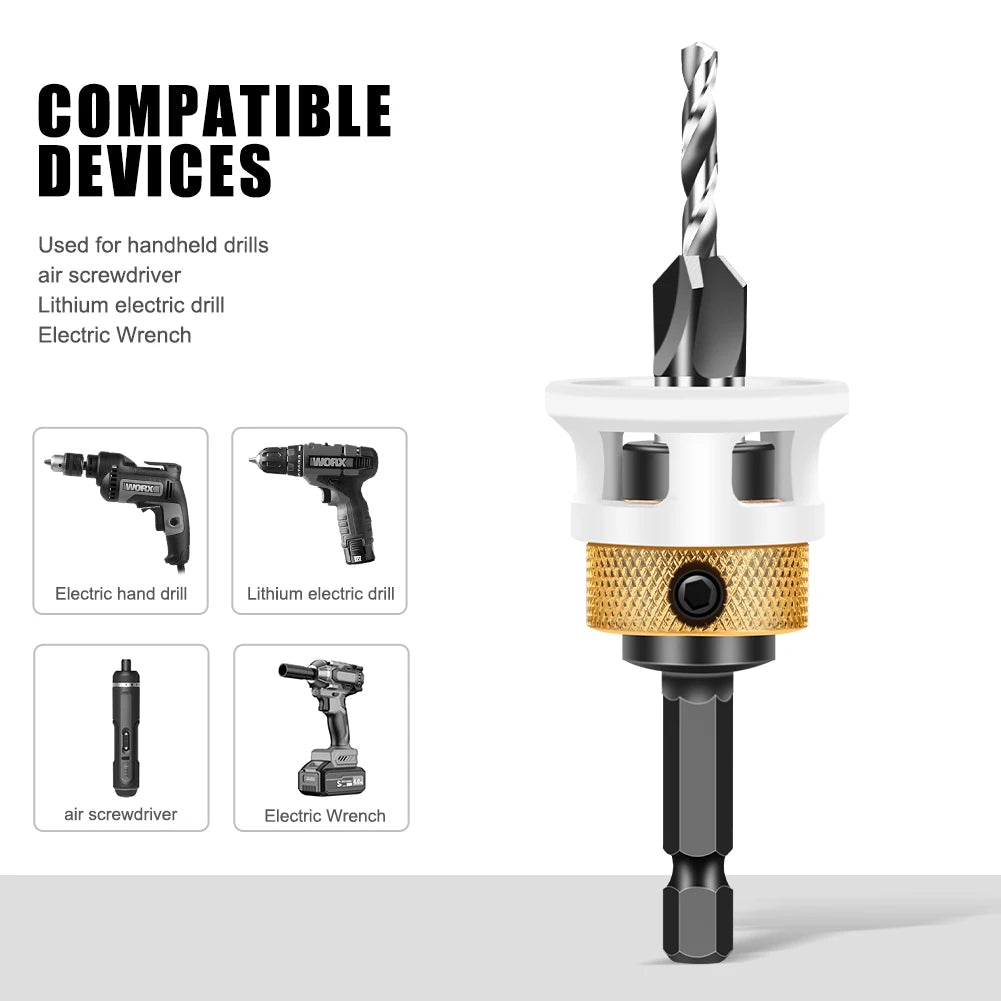 Holzbearbeitung Senker Bohrer mit einstellbarer Tiefe und Schrittbohrer
