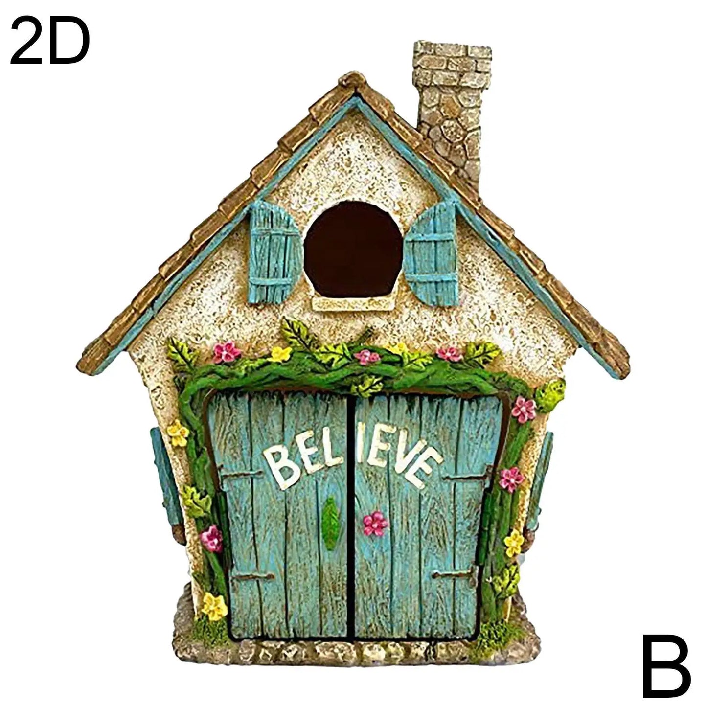 Kreatives 2D Fee Garten Miniaturen Set mit leuchtenden Ornamenten