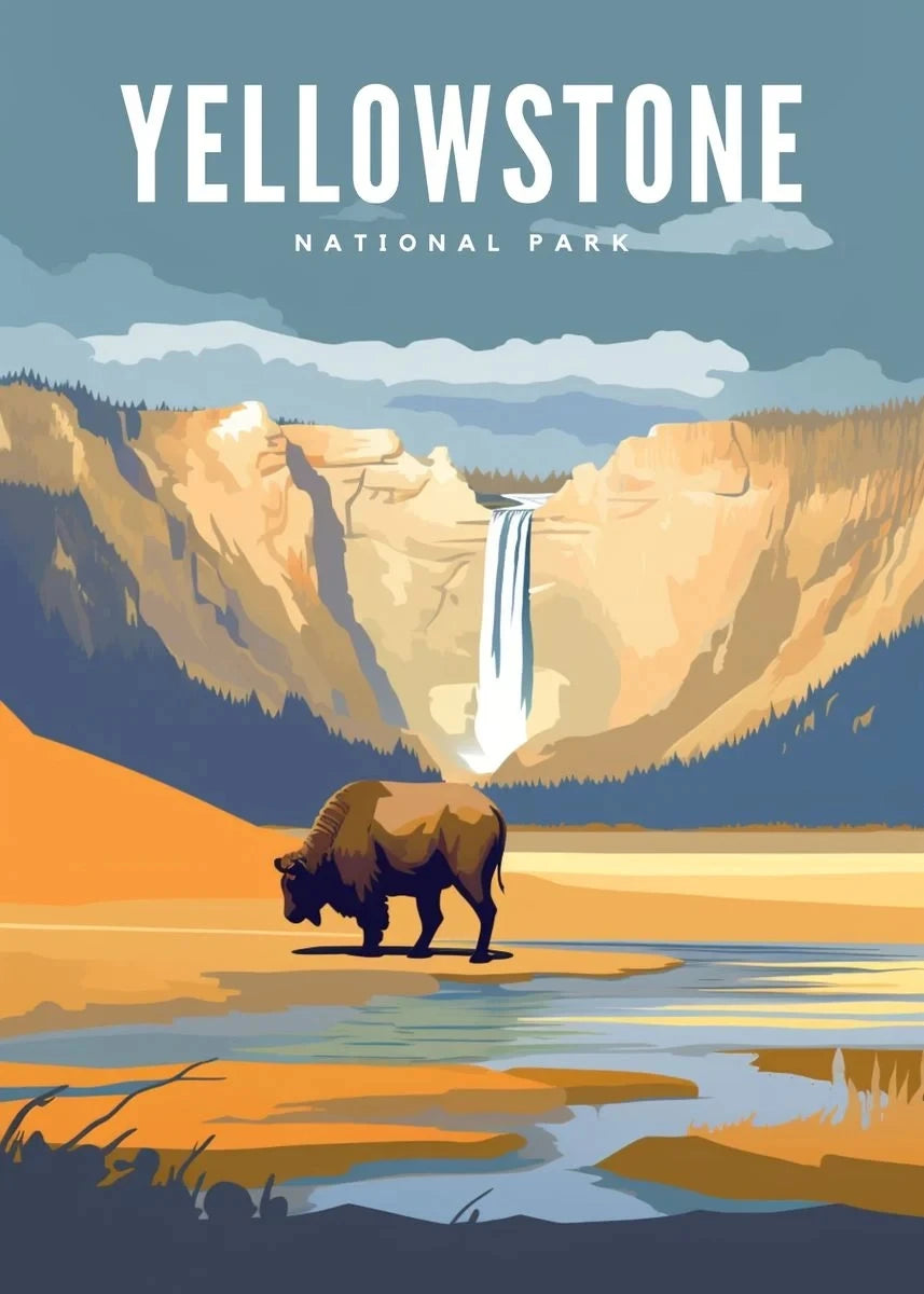 Moderne Leinwandkunst mit berühmten Naturparks für Wohnräume