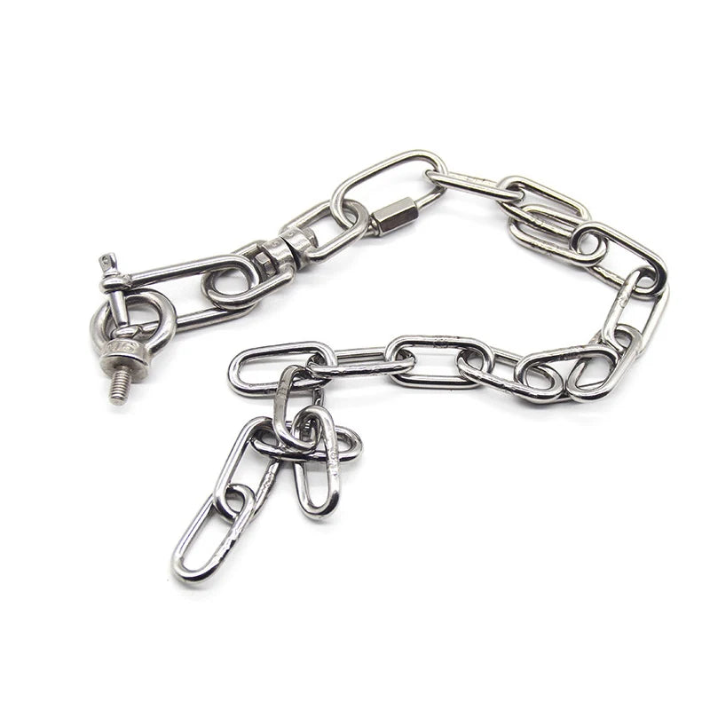 Lange D-Bügel-Lastklemme Edelstahl 304 M4–M16 für Ketten und Drahtseil