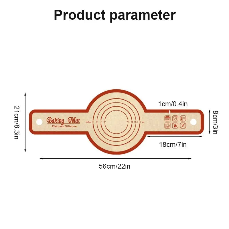 Wiederverwendbare Silikon Backmatte für Brot und Teigtransfer