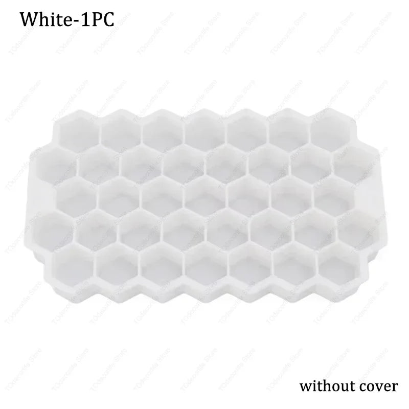 Premium Silikon Eiswürfelformen mit Deckel – Sechseckig, Wiederverwendbar