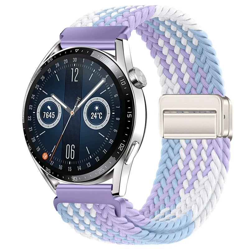 Magnetisches Nylonarmband 20/22mm für Smartwatches mit Schlaufenverschluss
