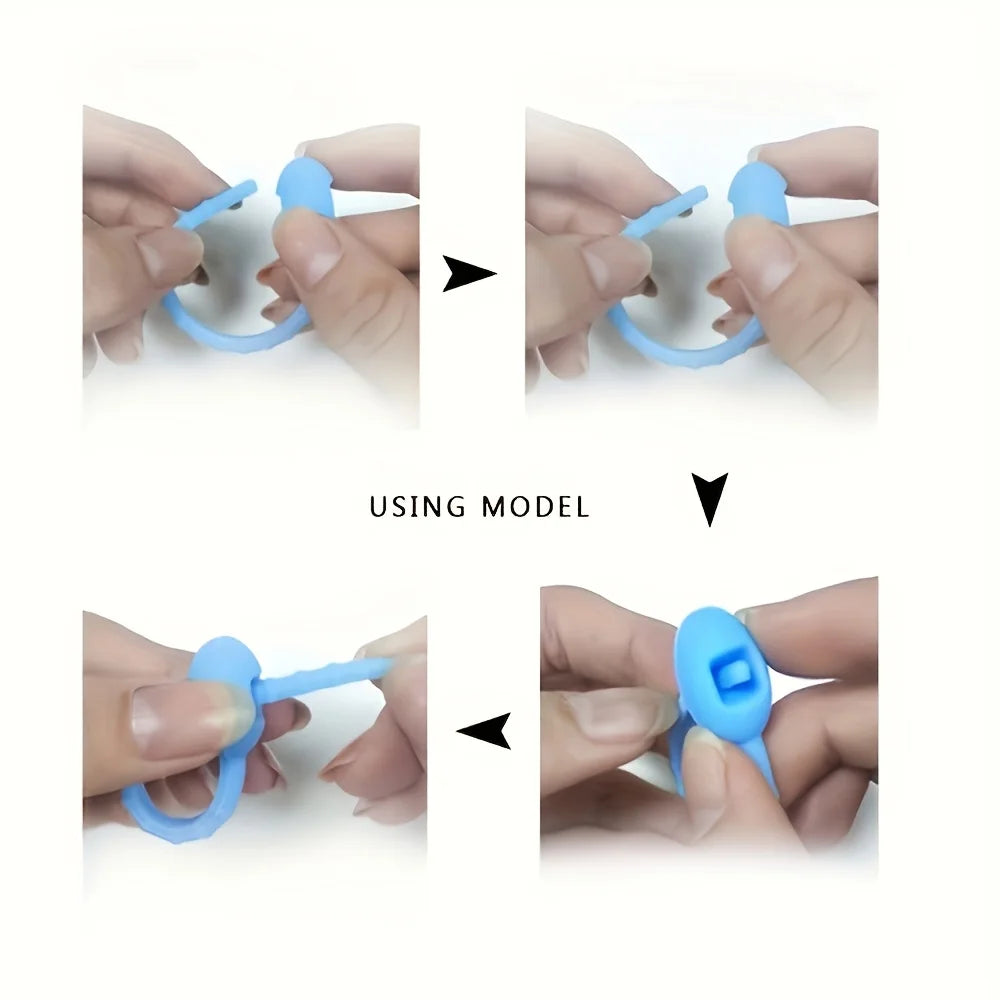 Wiederverwendbare Silikon Kabel Organizer mit Reißverschluss und Clip