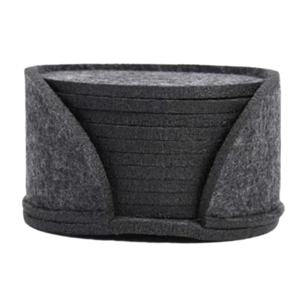 10er Set runde Filz-Untersetzer mit Wärmeisolierung und Antirutschfunktion