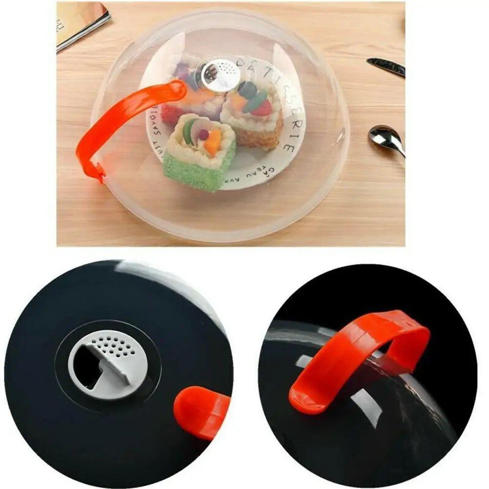 Transparente BPA-freie Mikrowellen-Spritzschutz Abdeckung mit Griff-Yabubest - Home & More