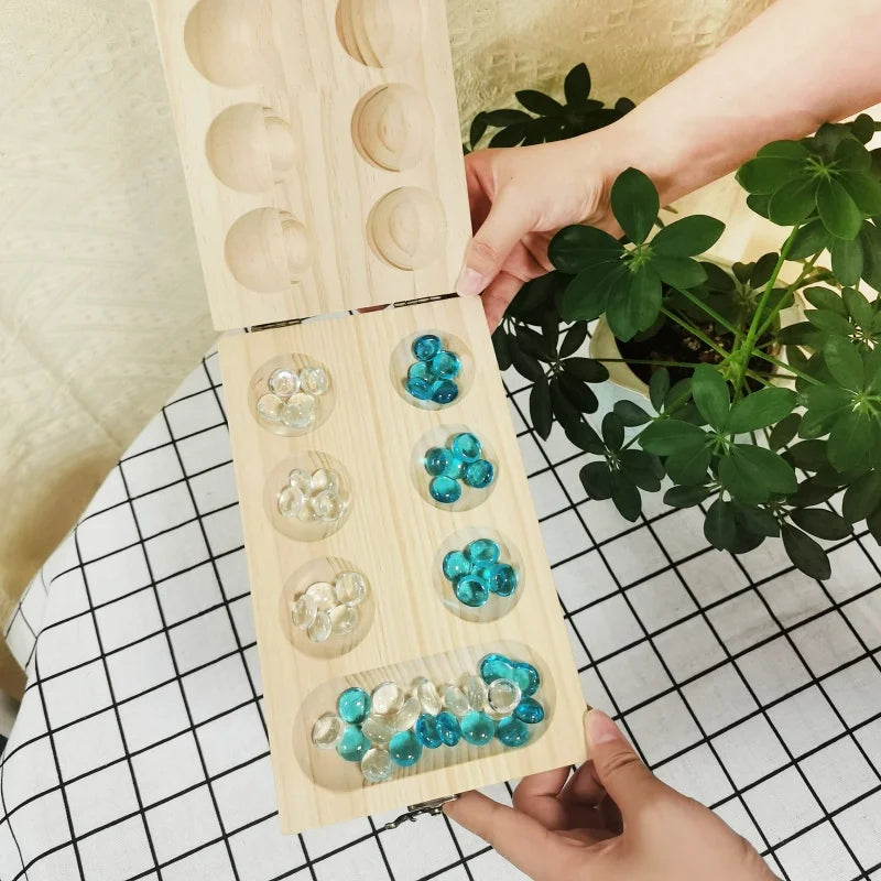 Authentisches Holz-Mancala Brettspiel – Handgefertigt, Traditionell und Zeitlos