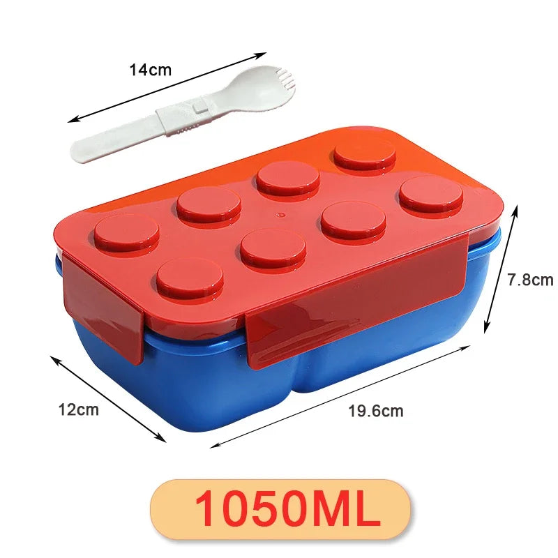 Baustein Bento Lunchbox Set 1050/1300ml doppellagig für Büro - Schule