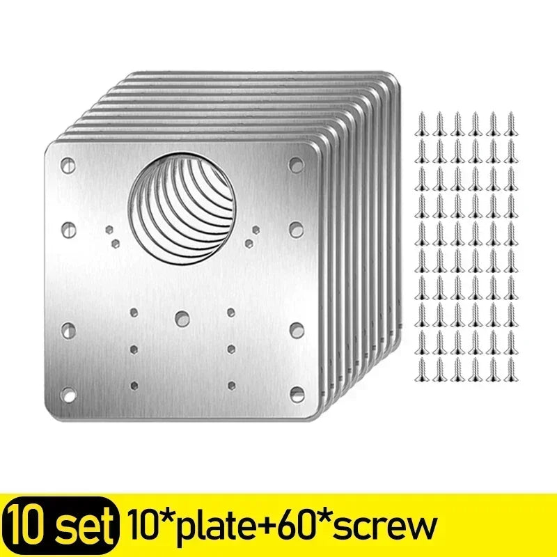 Edelstahl Reparaturplatten Set für Schranktürscharniere Möbel Kleiderschrank