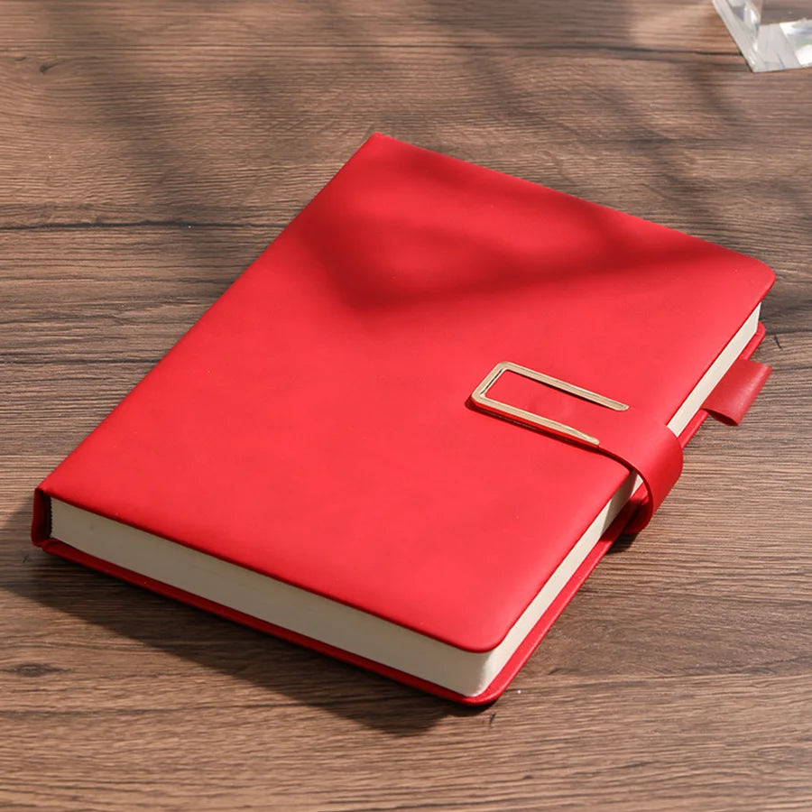 Elegantes A5 Leder-Notizbuch mit U-Schnalle, personalisiertes Softcover, 6 Farben