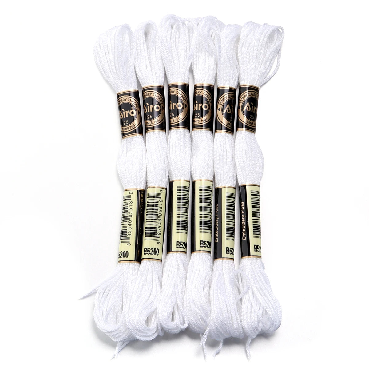 Umfangreiches Set Stickgarn für Handarbeiten mit bunten Farben