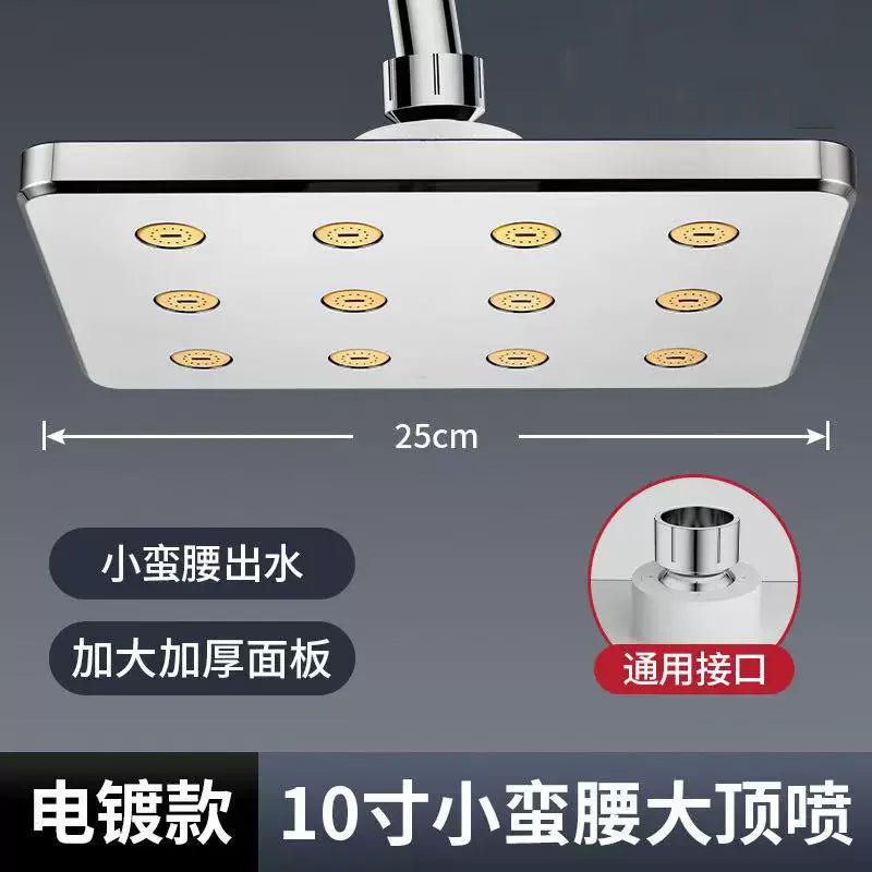 Silber Schwarz Regenduschkopf 10 Deckenmontage ABS Wasser sparend