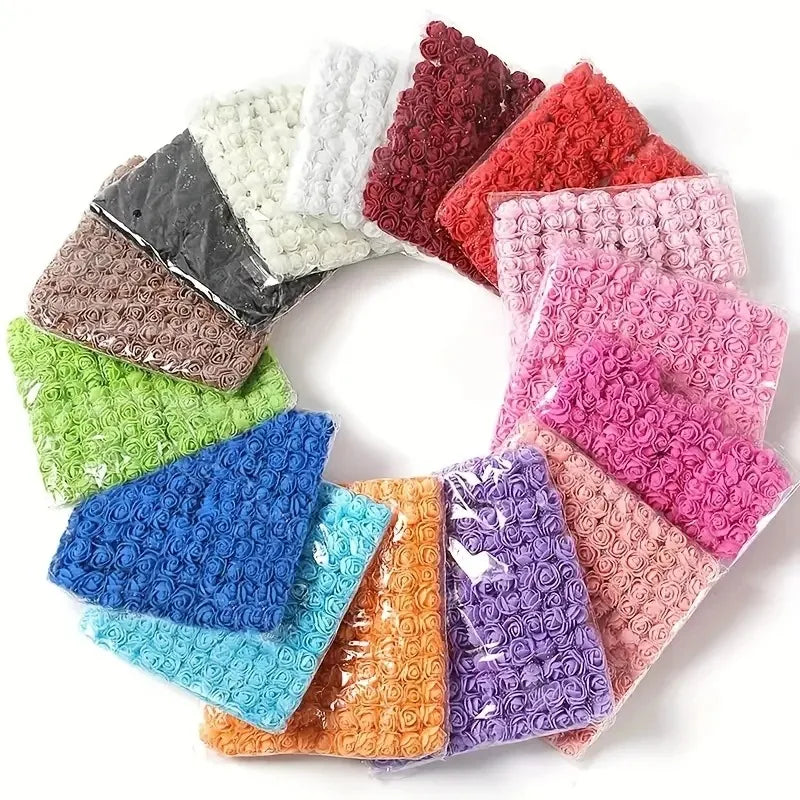 144 teiliges Mini Schaumrosen Set fuer kreative Dekorationen