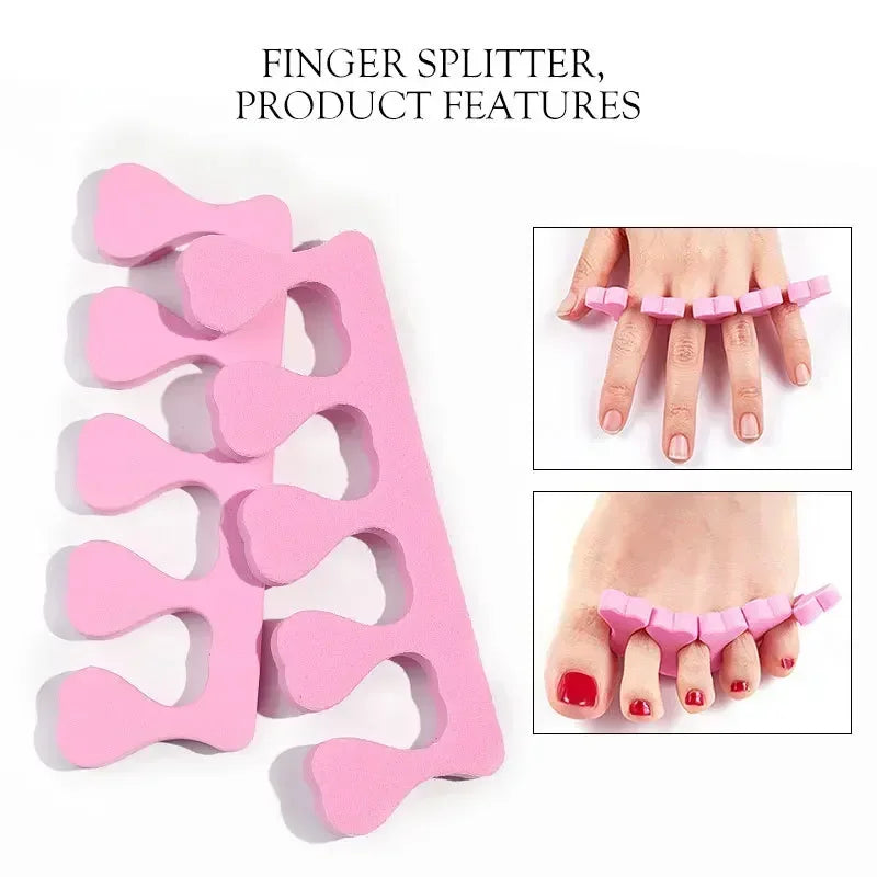 Weiche Schwamm Finger Zehenspreizer Rosa für Maniküre Pediküre