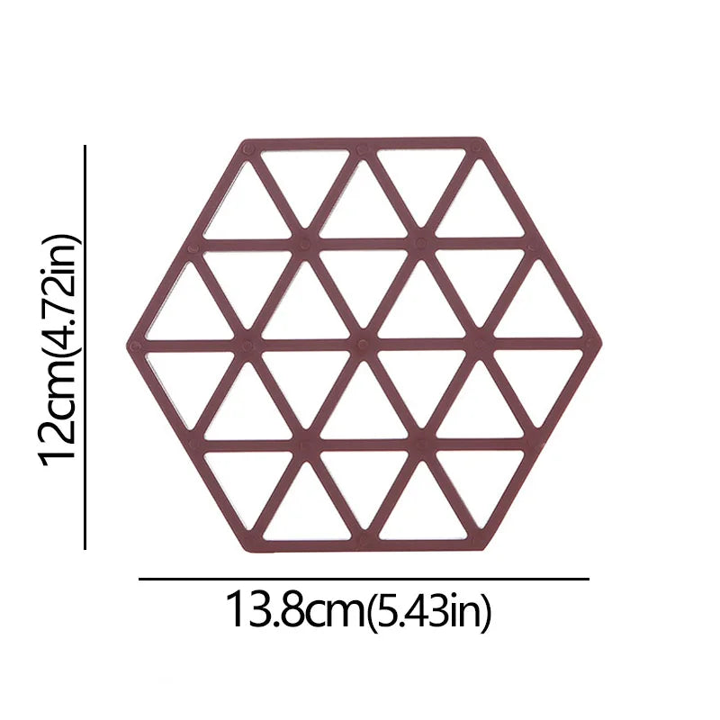 Hexagonale Silikon Tassenmatte: Hohl, Rutschfest - Hitzebeständig für Haushalt