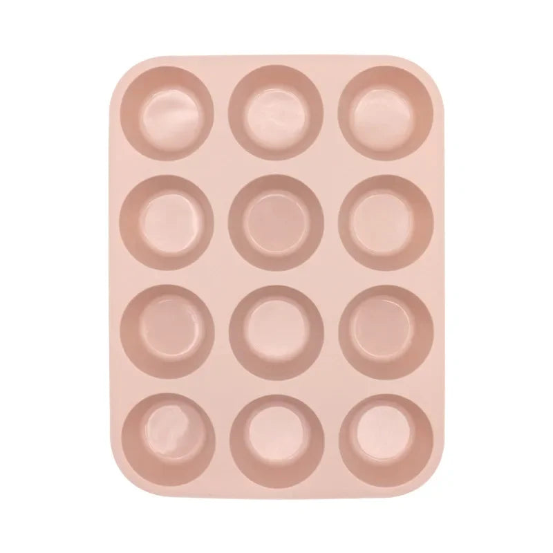 Silikon Muffinform 12 Tassen Antihaft Backform für Muffins Cupcakes Kuchen