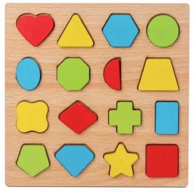 Montessori Holzpuzzle Formen Lernspielzeug für Kleinkinder