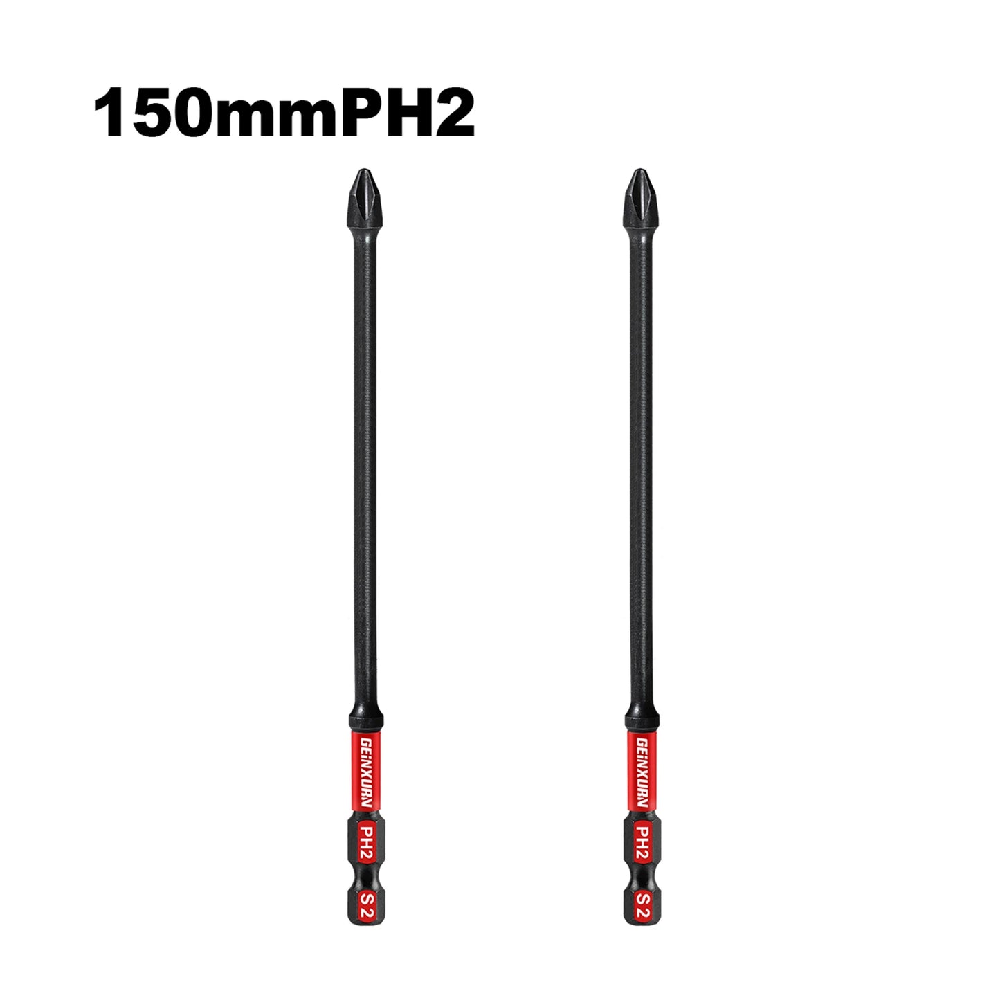 Schlagfestes PH2 Kreuzschlitz Bit-Set 6 Zoll für Schlagschrauber S2 Stahl