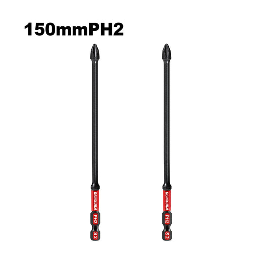 Schlagfestes PH2 Kreuzschlitz Bit-Set 6 Zoll für Schlagschrauber S2 Stahl