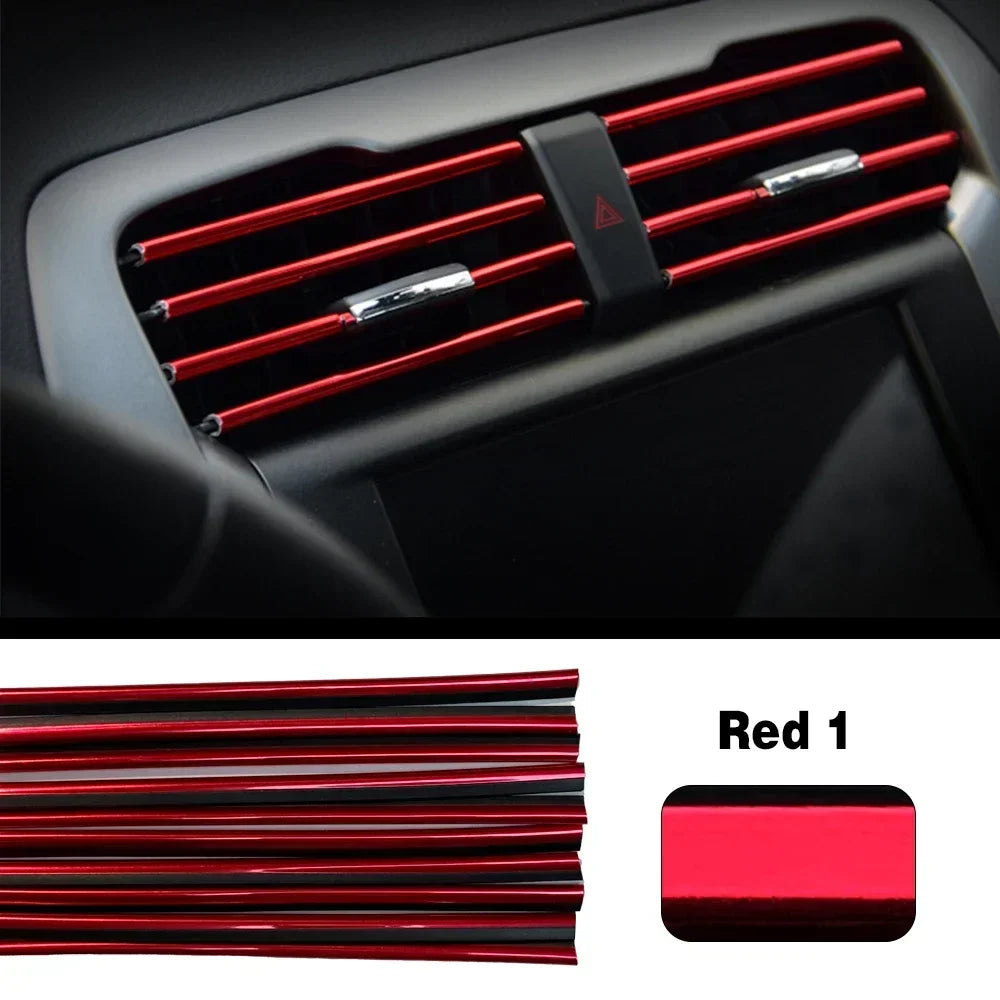 10 Stück Auto Klimaanlage Lüftungsschlitze Trim U-Form PVC Innenleisten