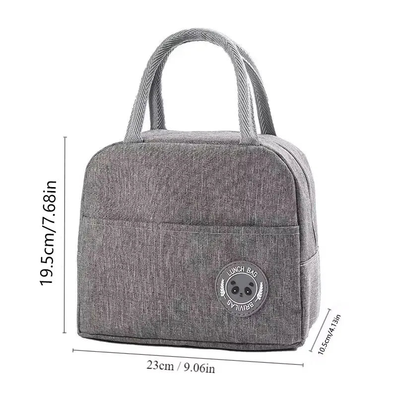 Praktische isolierte Lunchtasche mit Aluminiumfolie, mehrere Fächer, 23x21x13 cm
