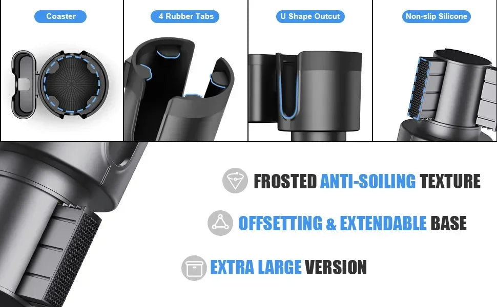 Großer verstellbarer Getränkehalter für das Auto