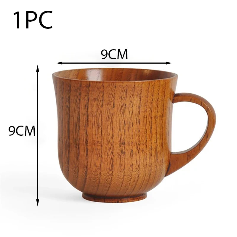 Handgefertigter großer Holzbecher aus Fichtenholz für Getränke Küche Bar
