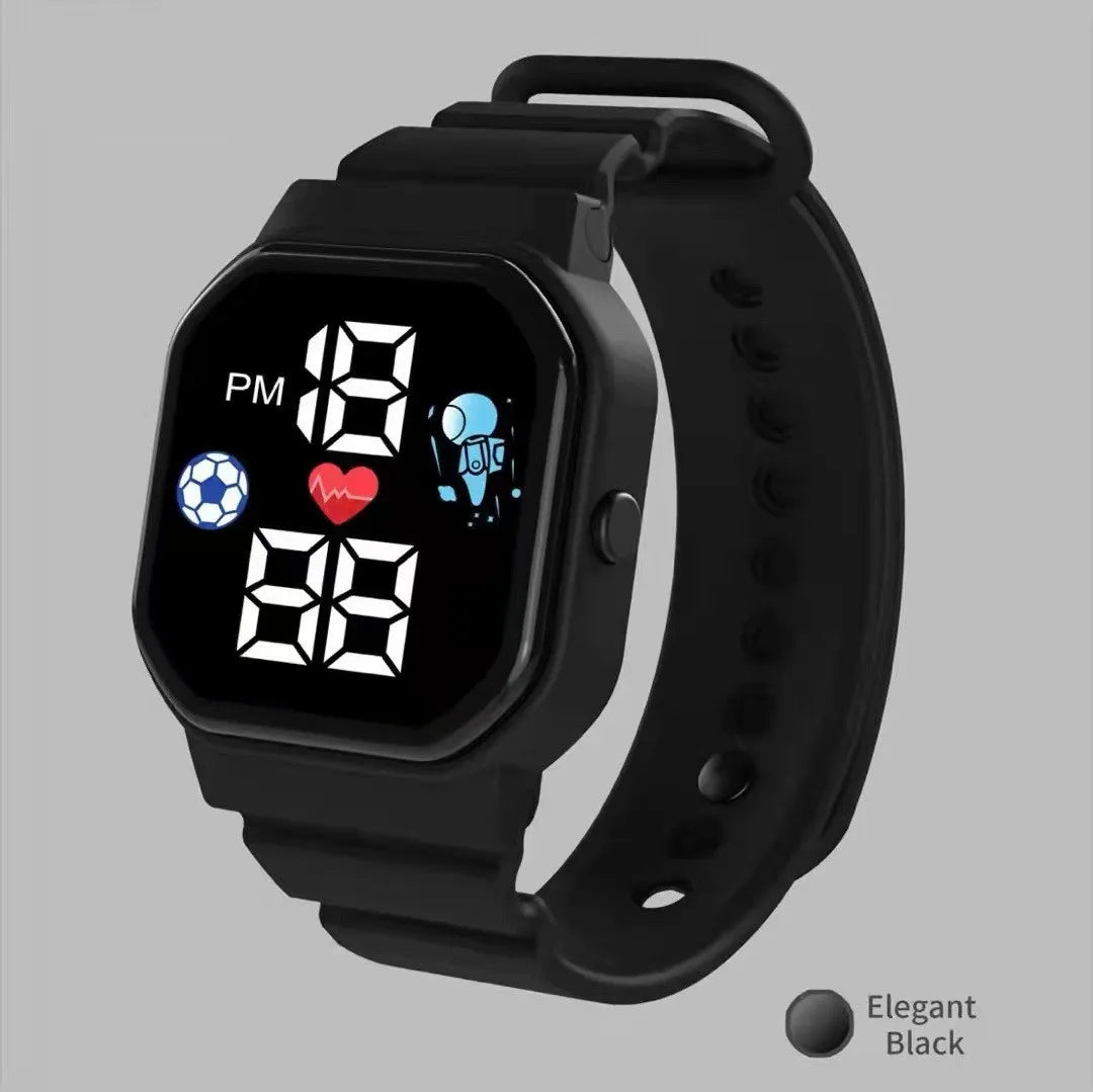 Wasserdichte digitale Kinder-Armbanduhr mit LED-Anzeige und Kalender