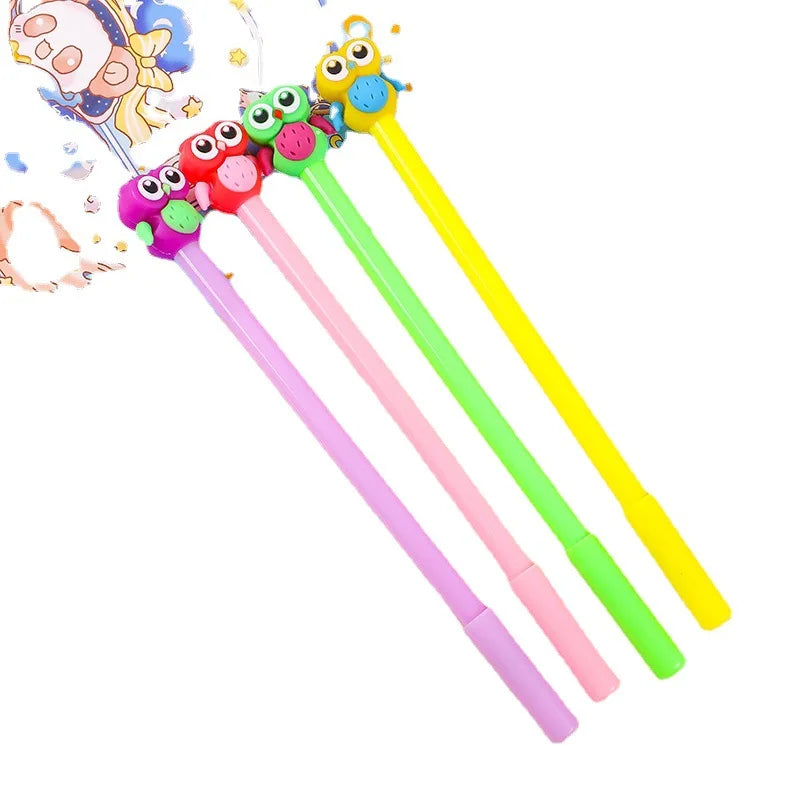 Kreativer bunter Eulen Gelstift 05mm schwarz für Schule und Büro