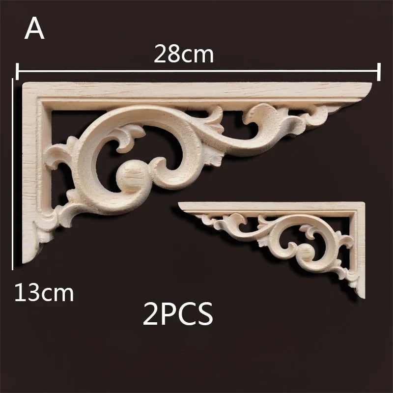 Exklusive Holz Eckverbindung Onlay Applikation für Möbel & Heimdeko