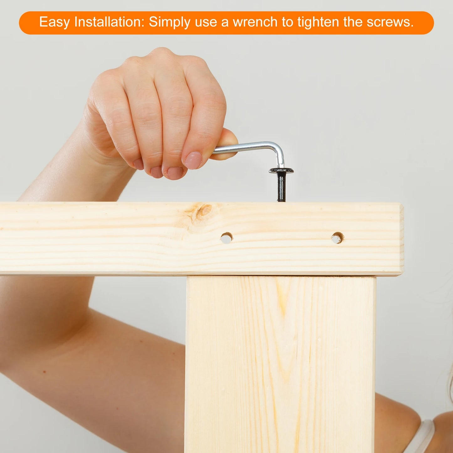 Robuste M6 Innensechskant Möbelschrauben mit Zylindermuttern Set