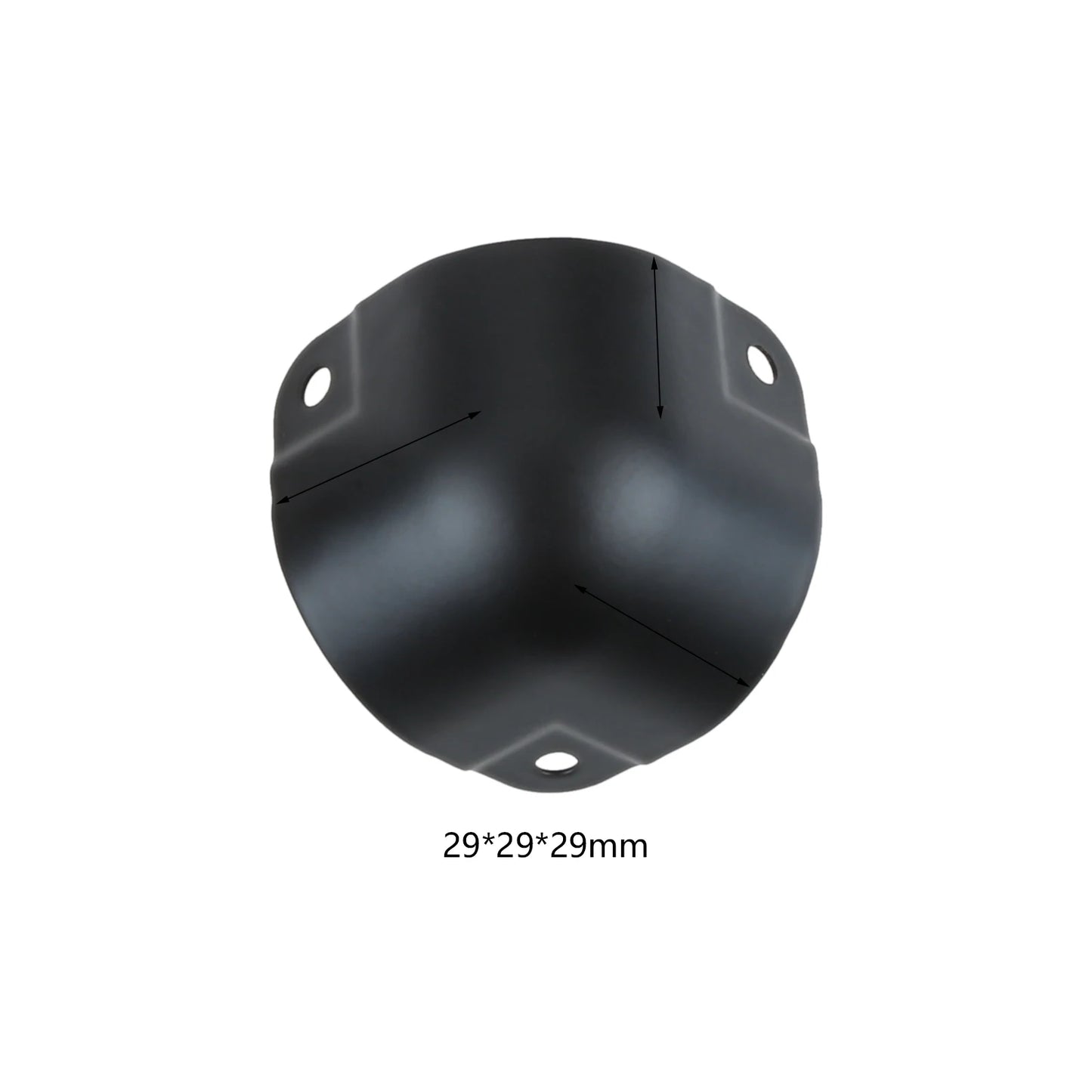4er Set Eckschutz Metall für Koffer Boxen – 26mm/29mm Silber/Schwarz