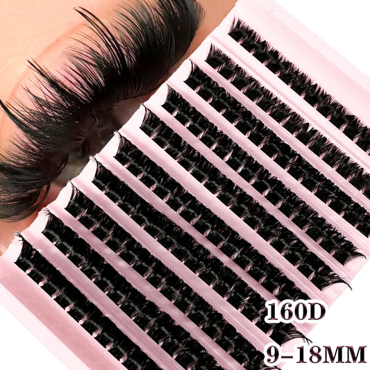 Voluminöse 160D 10 Reihen Einzelwimpern – Natürlicher Look, handgemacht, langlebig