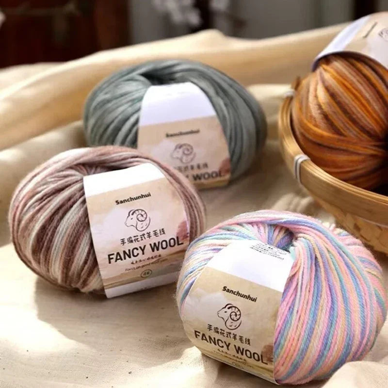 50g Farbverlauf Wolle Acryl Mischgarn zum Stricken Häkeln DIY Schals