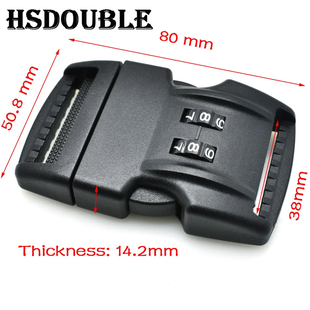 Sicherheitsverschluss mit Zahlenschloss für Gurtband Rucksack Tasche