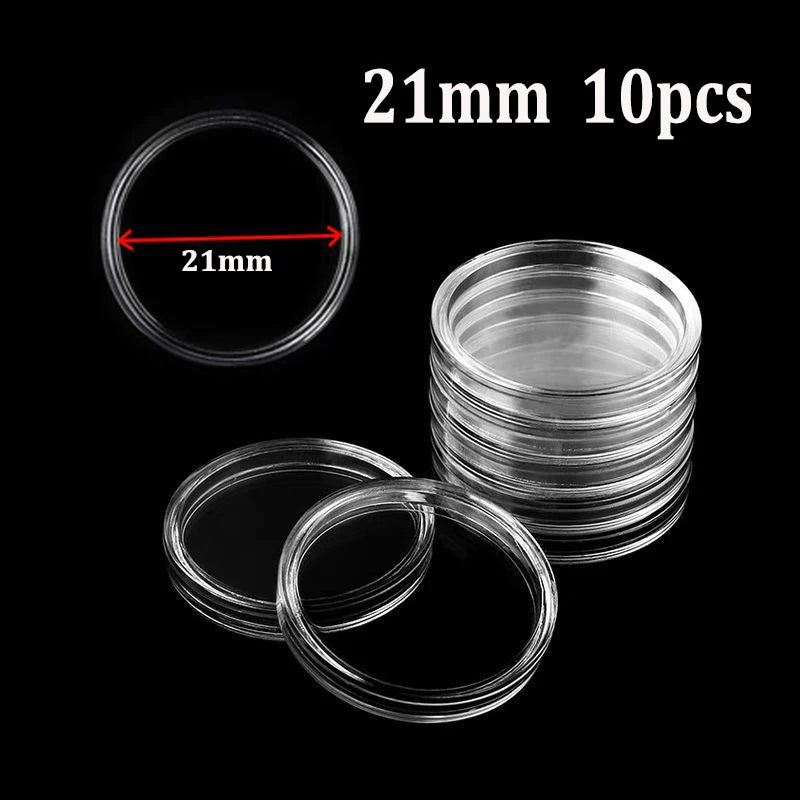 Durchsichtige Kunststoff-Münzkapseln in 21-45mm für sicheren Münzschutz