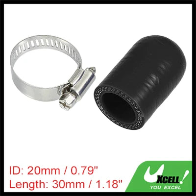 Auto Silikonschlauch Endkappe 6-40 mm Innendurchmesser 30 mm Länge schwarz