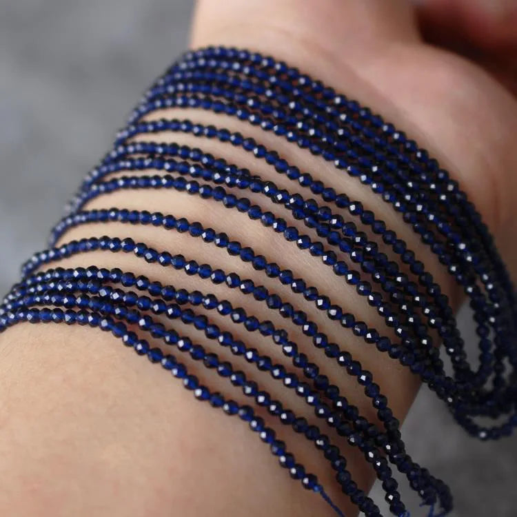 2 mm Naturstein Amethyst Tigerauge Lapislazuli Perlen für Schmuckherstellung-Yabubest - Home & More