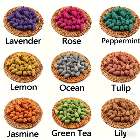 Natürliche Rückfluss Räucherkegel 50 Stück für Wohlbefinden und Entspannung