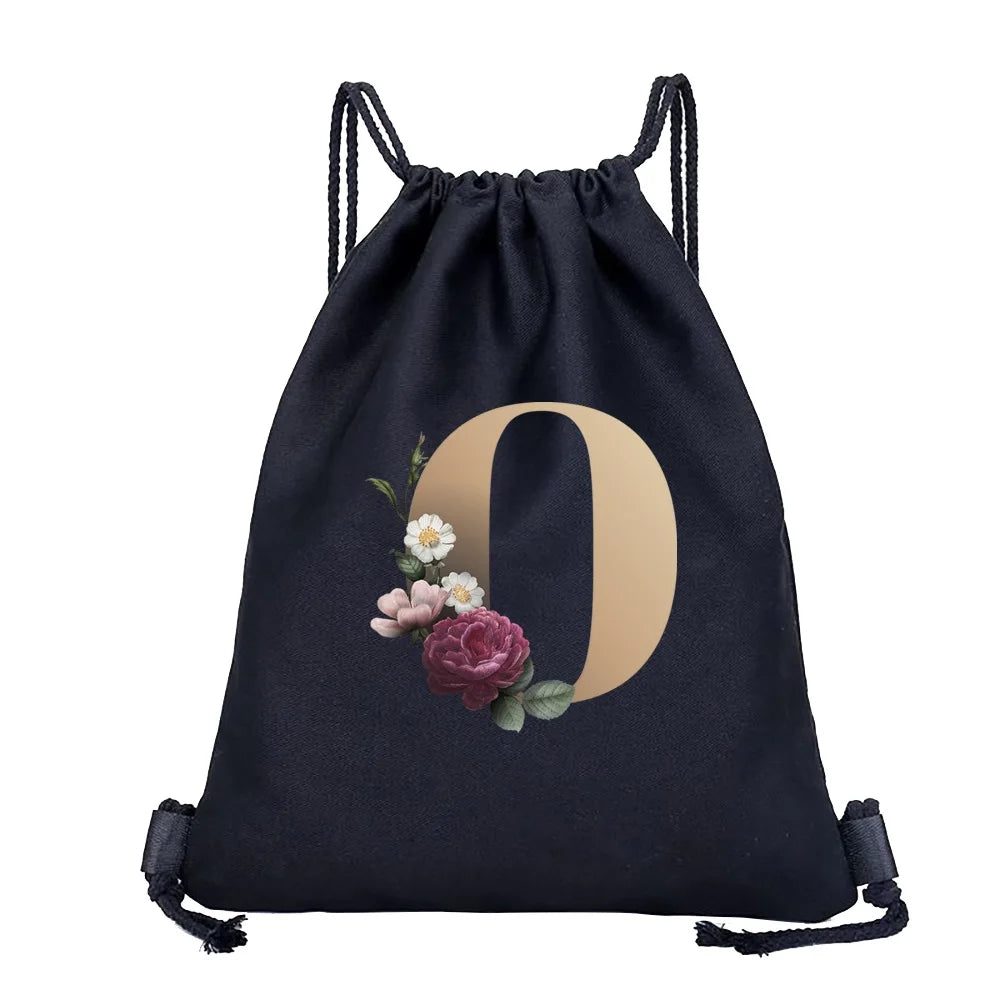 Leichter Kordelzug Rucksack aus Canvas 40x35 cm für Sport - Reisen