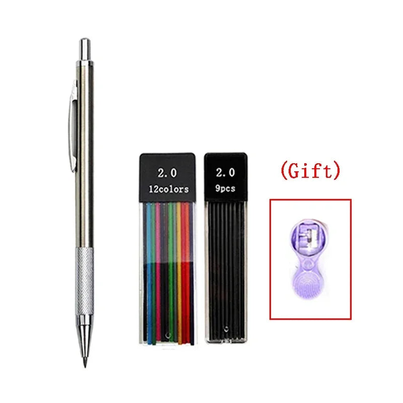 Druckbleistifte Set 2.0 mm für Skizzen und Studentenbedarf