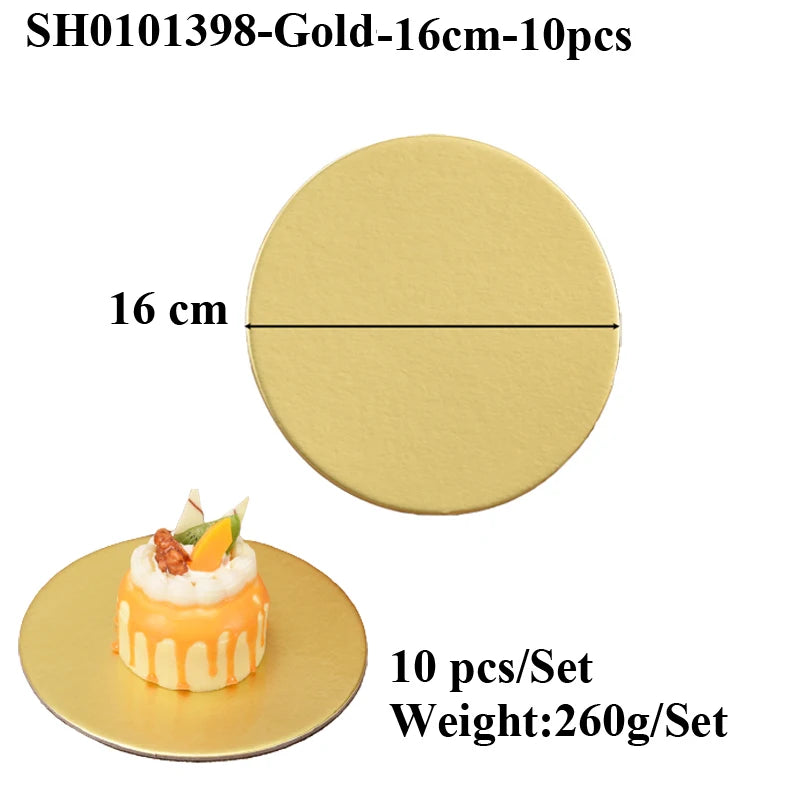 Umweltfreundliche runde Kuchenkartons mit goldener oder silberner Beschichtung