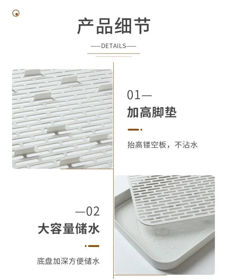 Rechteckiges Serviertablett für Küche Bad Tee Kaffee Obst