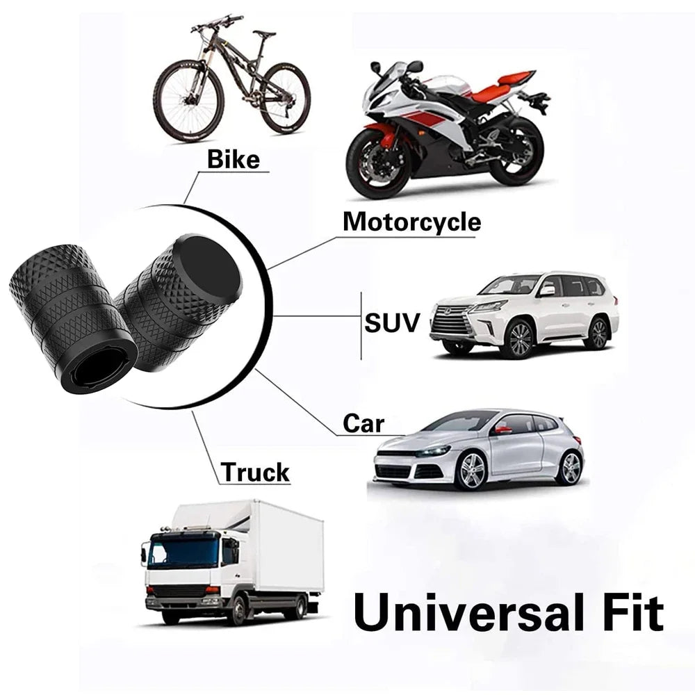 Korrosionsbeständige Aluminium Ventilkappen für Auto, Motorrad, SUV, Fahrrad
