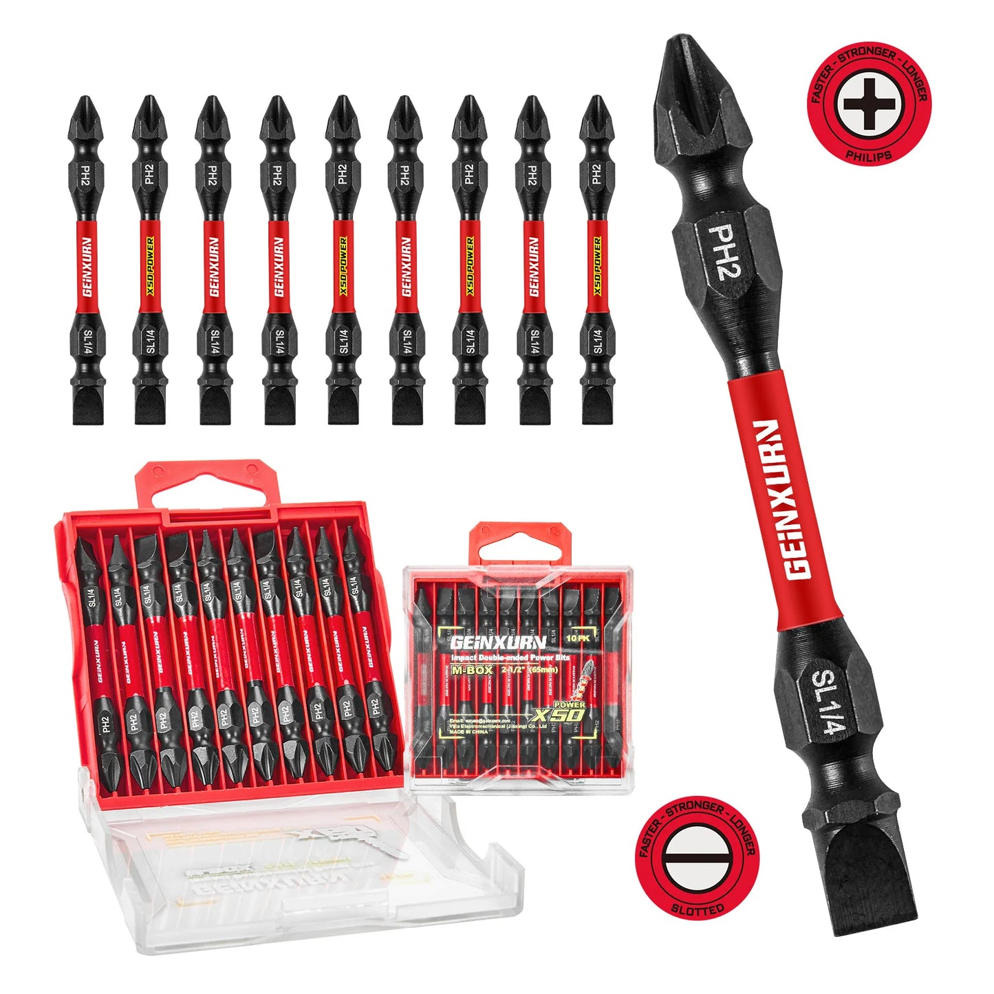 Doppelend-Schraubendreher-Bit-Set: Magnetisch, S2-Stahl, vielseitig