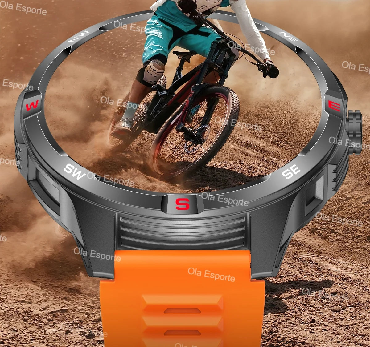 Sportliche Smartwatch mit Herzfrequenz und Gesundheitsüberwachung