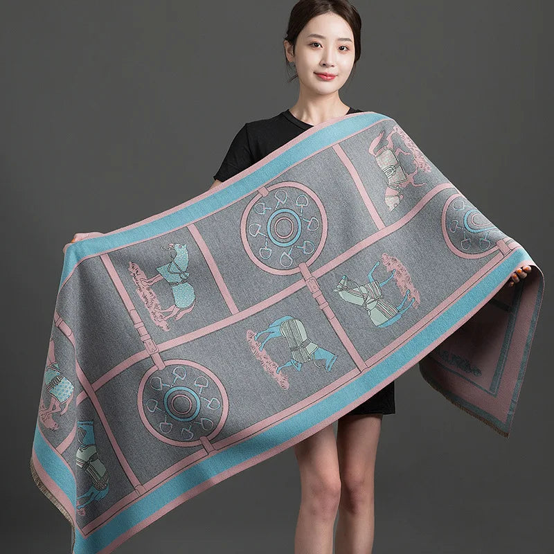 Luxuriöser Kaschmir-Gefühl Schal für Frauen im Herbst/Winter-Yabubest - Home & More