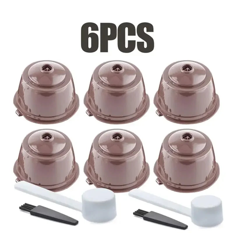 6x Wiederverwendbare Kaffee Kapseln Nachfüllbar Kapsel Filter Tasse Set